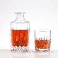 Mini Whiskyglasflasche gemustertes Glasflasche